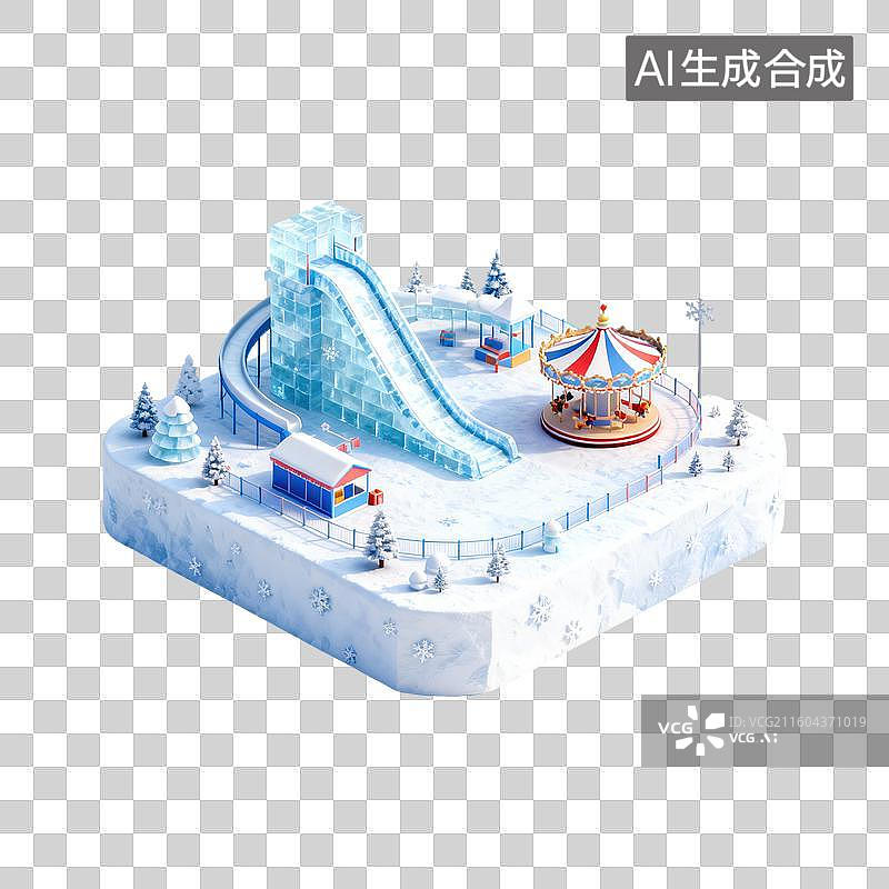 【AI数字艺术】冰雪游乐场-冰雪节图片素材