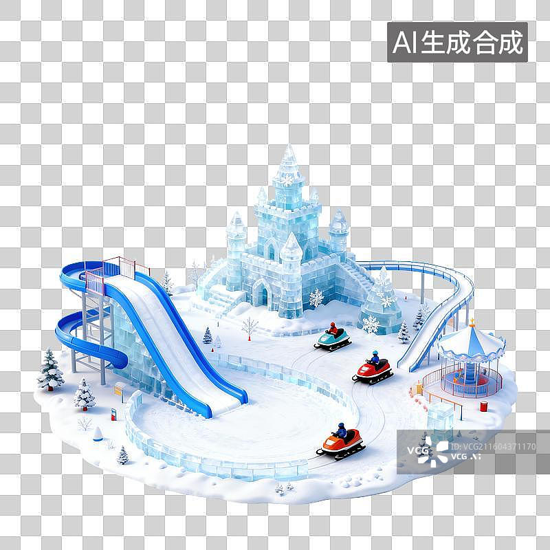 【AI数字艺术】冰雪游乐场-冰雪节图片素材
