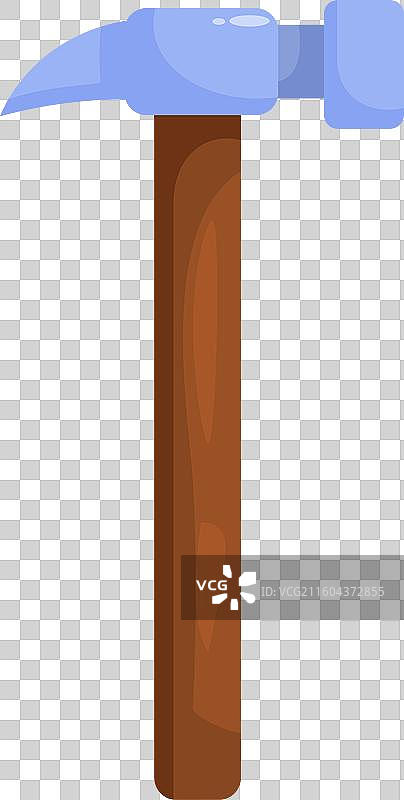 带木柄的蓝色锤子图片素材