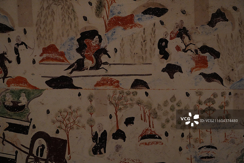 神秘 东方 艺术 敦煌 壁画 本生故事 佛陀 供养人图片素材