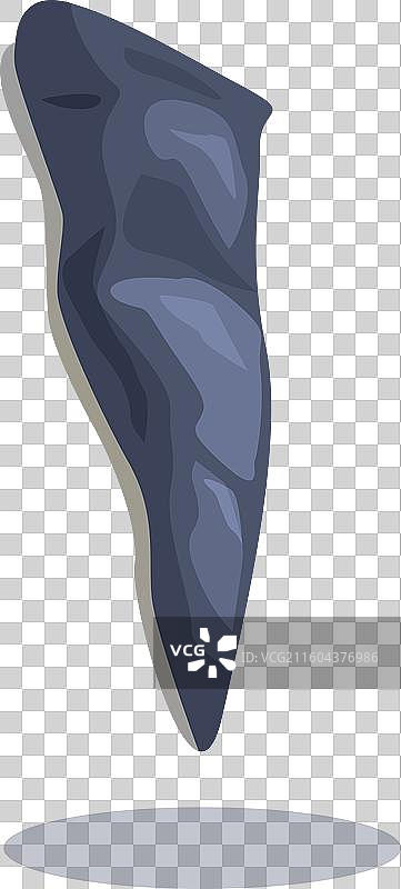 石器时代用燧石制作的矛头武器图片素材