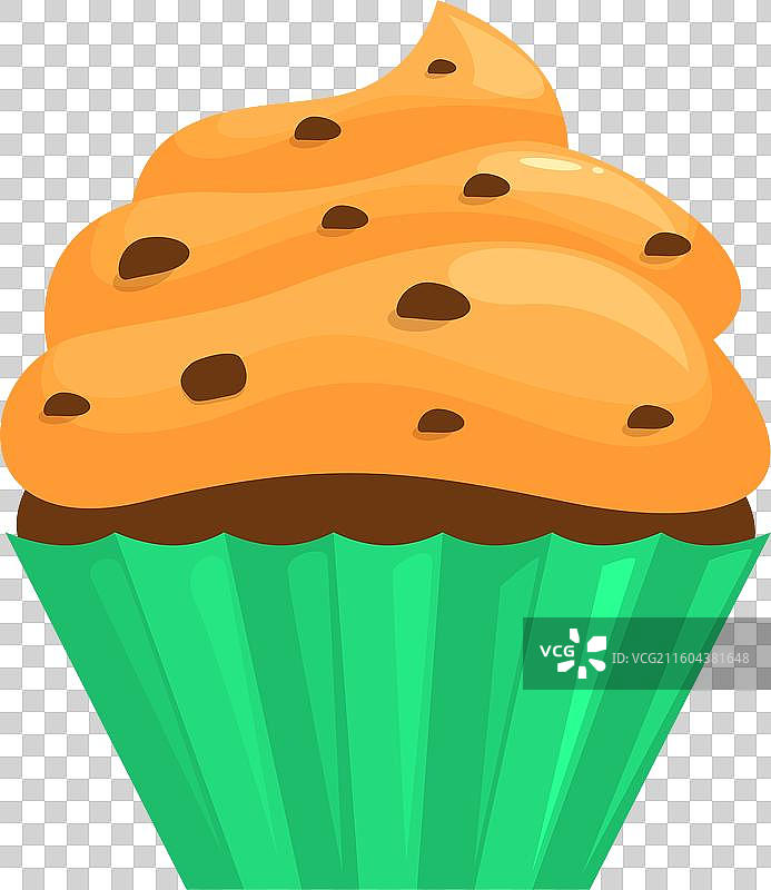 美味的巧克力豆橙子马芬图片素材