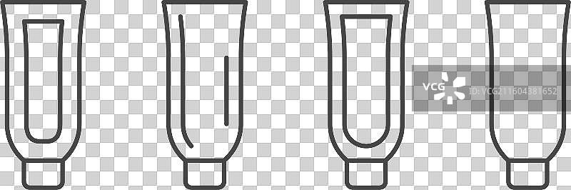 美容化妆品和护理用品图标集图片素材