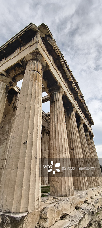 希腊雅典-赫淮斯托斯神庙，始建于公元前449年，完工公元前416年是古希腊唯一保留屋顶的神庙图片素材