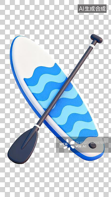 【AI数字艺术】水上桨板运动免抠元素图标图片素材