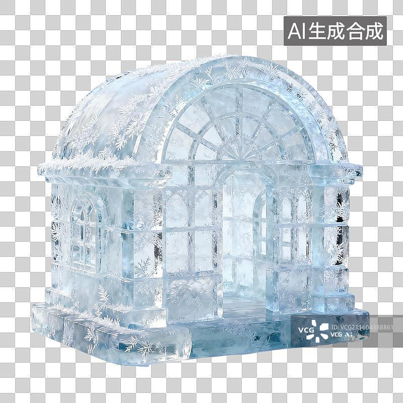 【AI数字艺术】冰房子-冰雪节图片素材