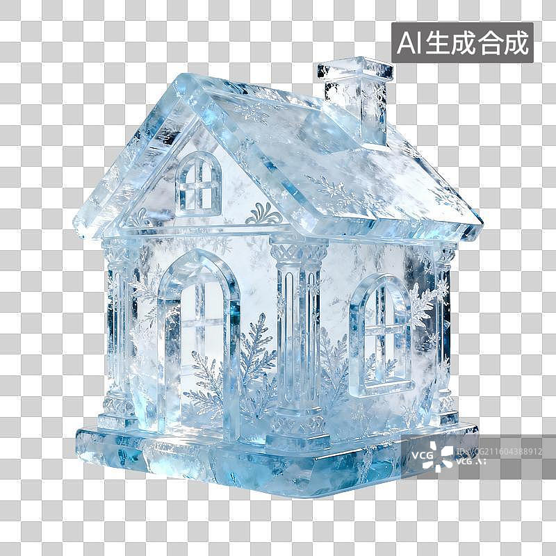【AI数字艺术】冰房子-冰雪节图片素材