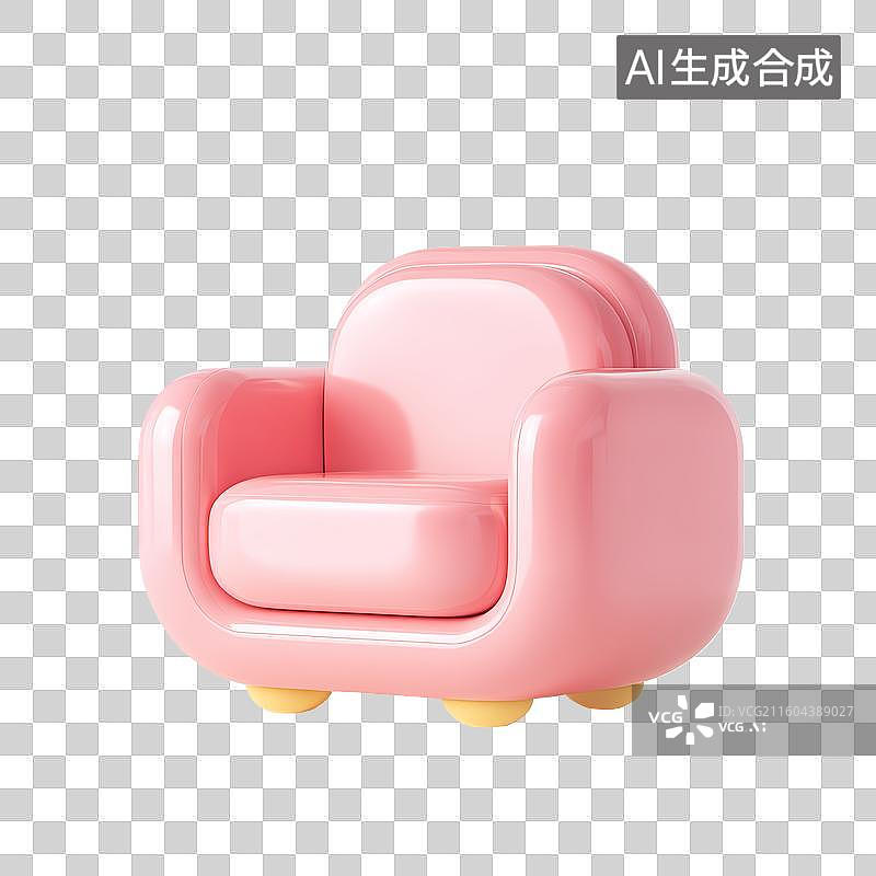【AI数字艺术】粉色儿童座椅图片素材