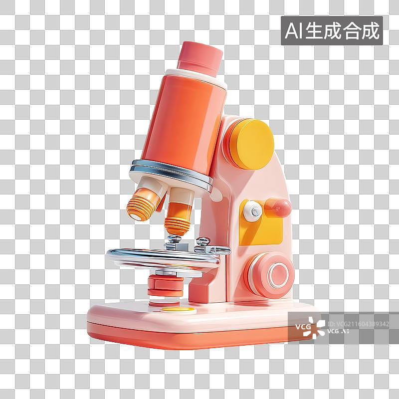 【AI数字艺术】彩色儿童显微镜玩具图片素材