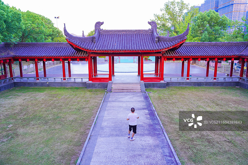 浙江省丽水市龙泉市，西街，留槎洲景区图片素材