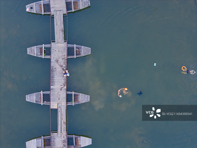 福建省南平市，浦城县，万安浮桥图片素材