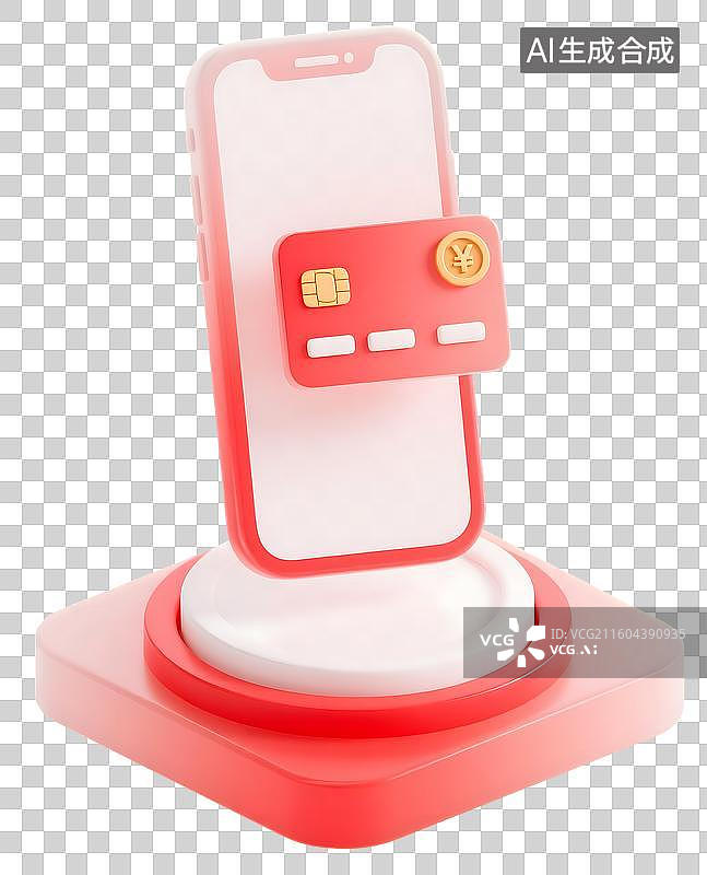 【AI数字艺术】AIGC：3D手机银行，手机支付，手机钱包，金融理财，投资消费，设计元素 ，免抠图形图片素材