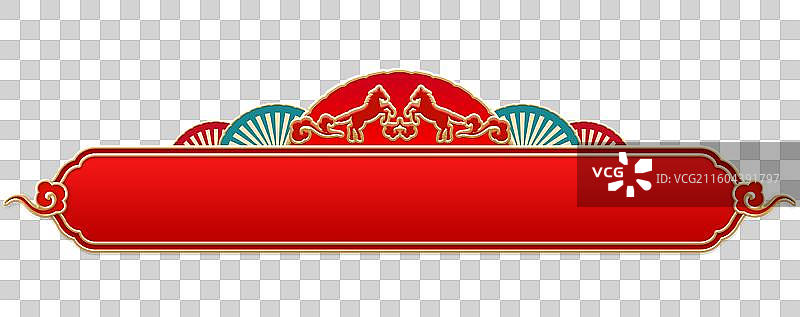 马年春节红色喜庆边框素材图片素材