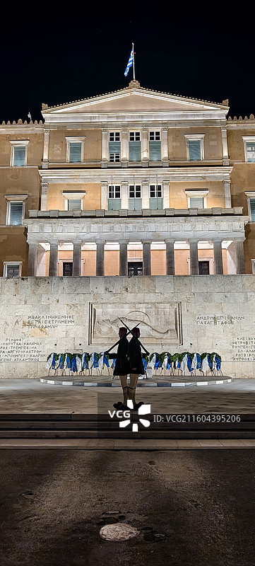 希腊雅典宪法广场，换岗仪式图片素材