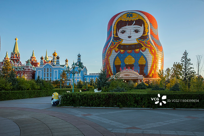 满洲里套娃广场巨型套娃建筑景观图片素材