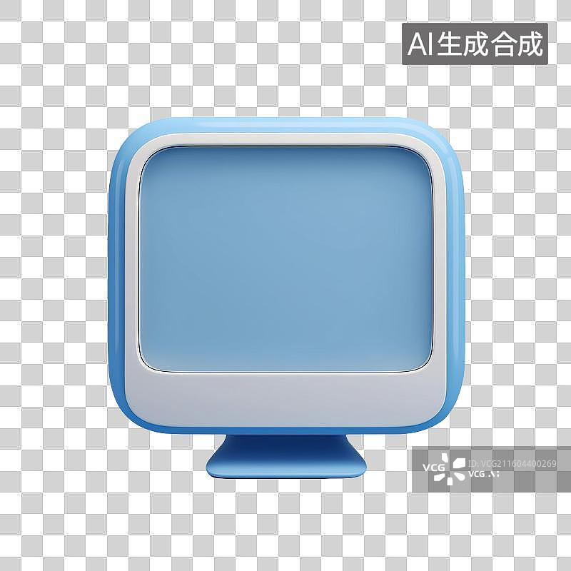 【AI数字艺术】台式电脑3D图标图片素材