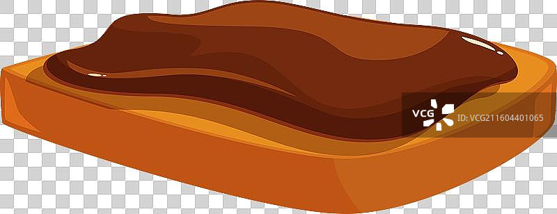 涂抹了巧克力奶油的烤面包片图片素材