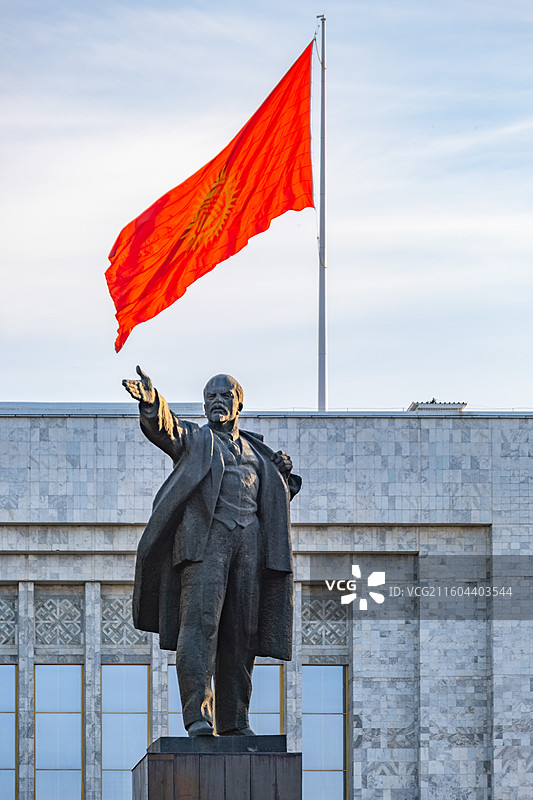 吉尔吉斯斯坦比什凯克列宁像图片素材