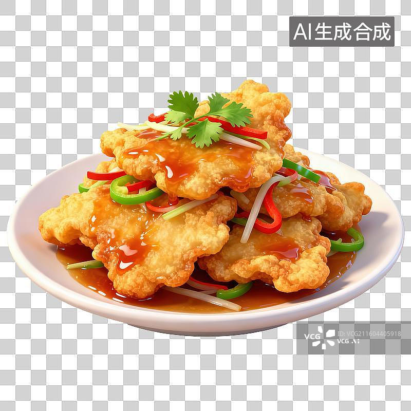 【AI数字艺术】锅包肉-东北菜图片素材