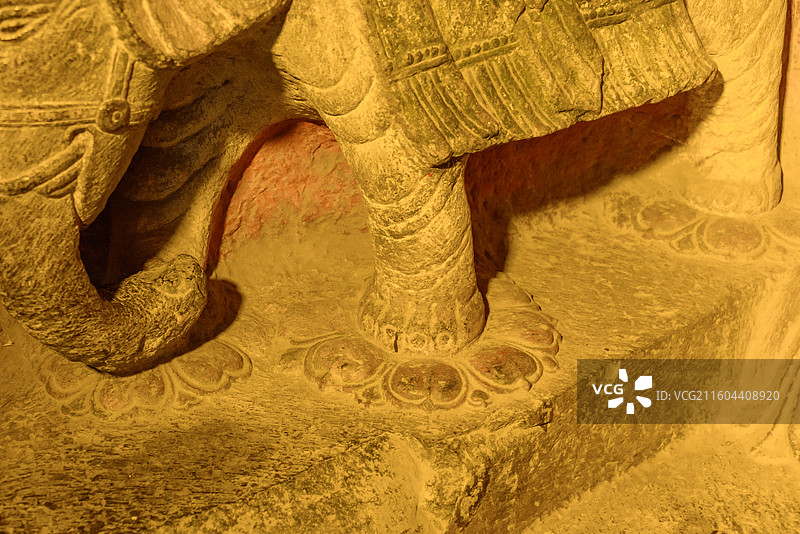 河北邯郸峰峰矿区北响堂山石窟图片素材