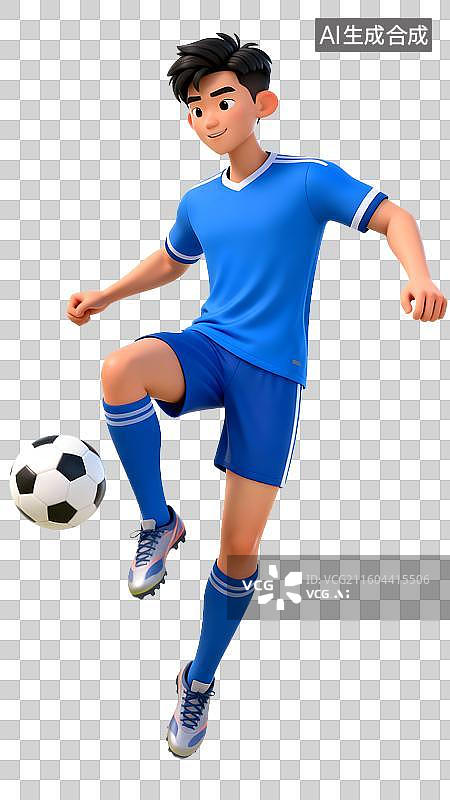 【AI数字艺术】免扣透明通道足球队员图片素材