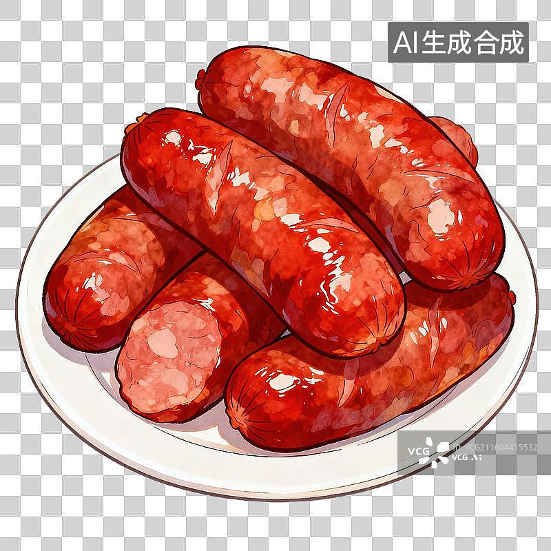 【AI数字艺术】哈尔滨红肠-东北菜图片素材