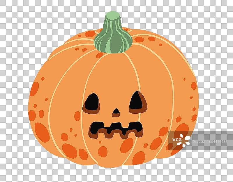 卡通手绘万圣节南瓜灯插画元素图片素材