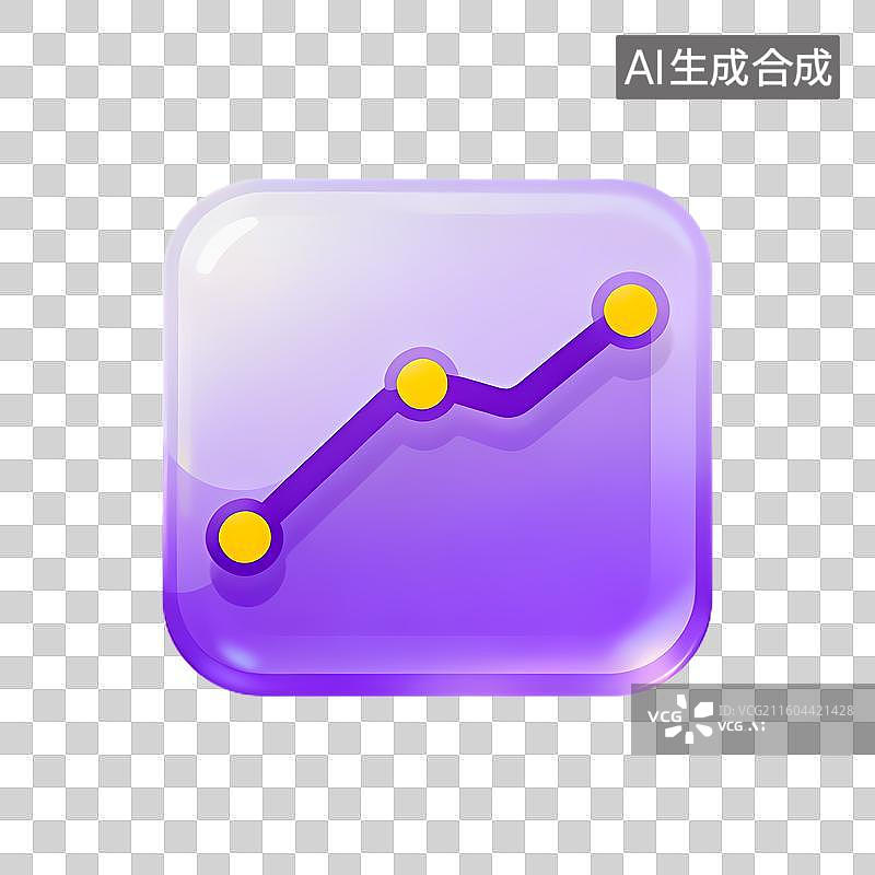 【AI数字艺术】紫色背景上的上升折线图图片素材