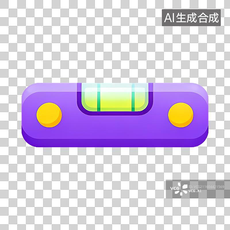 【AI数字艺术】紫色水平测量工具图片素材