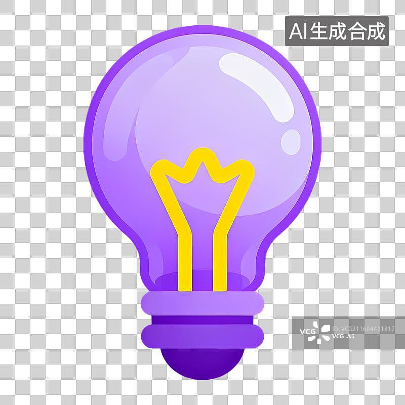 【AI数字艺术】彩色灯泡象征创意理念图片素材