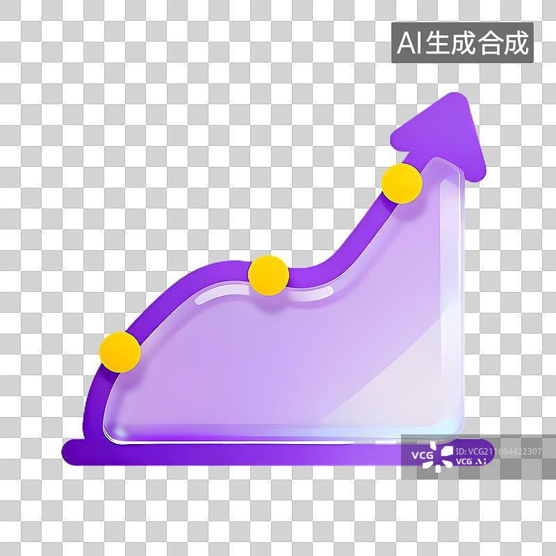 【AI数字艺术】向上趋势的增长图表图片素材