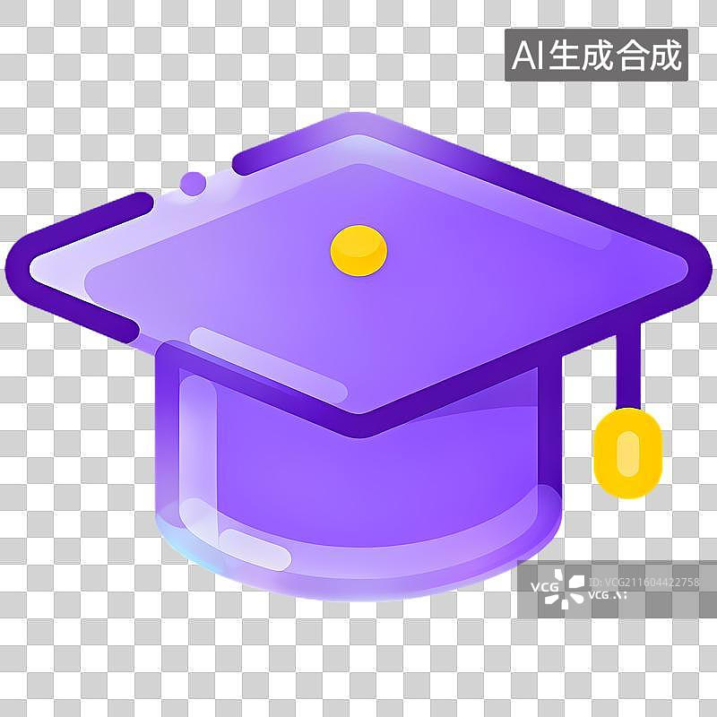 【AI数字艺术】代表学术成就的毕业帽图片素材