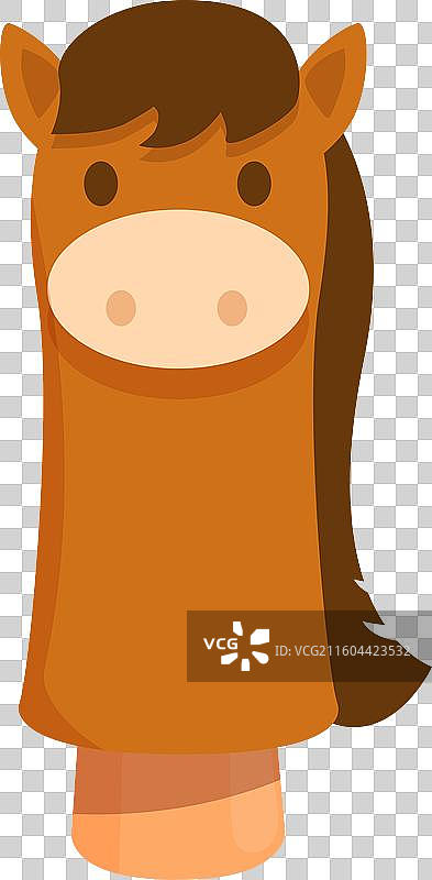 棕色马匹玩偶站立，带手臂图片素材