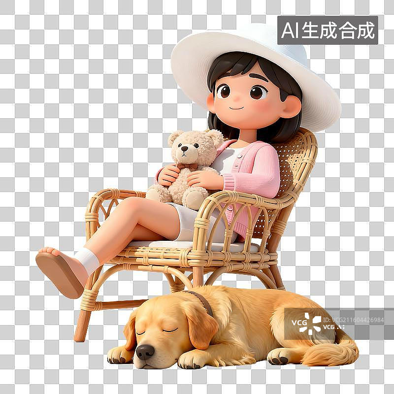 【AI数字艺术】3d电商风格时尚人物建模元素图片素材