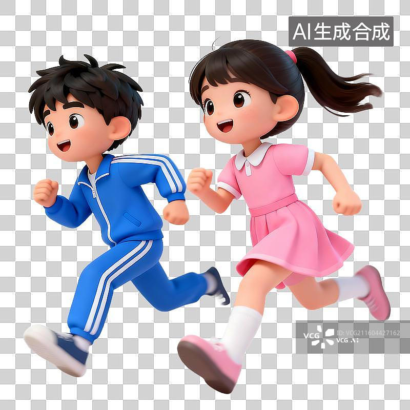 【AI数字艺术】3d电商风格时尚人物建模元素图片素材