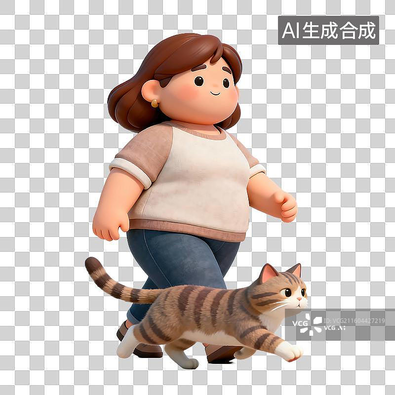 【AI数字艺术】3d电商风格时尚人物建模元素图片素材