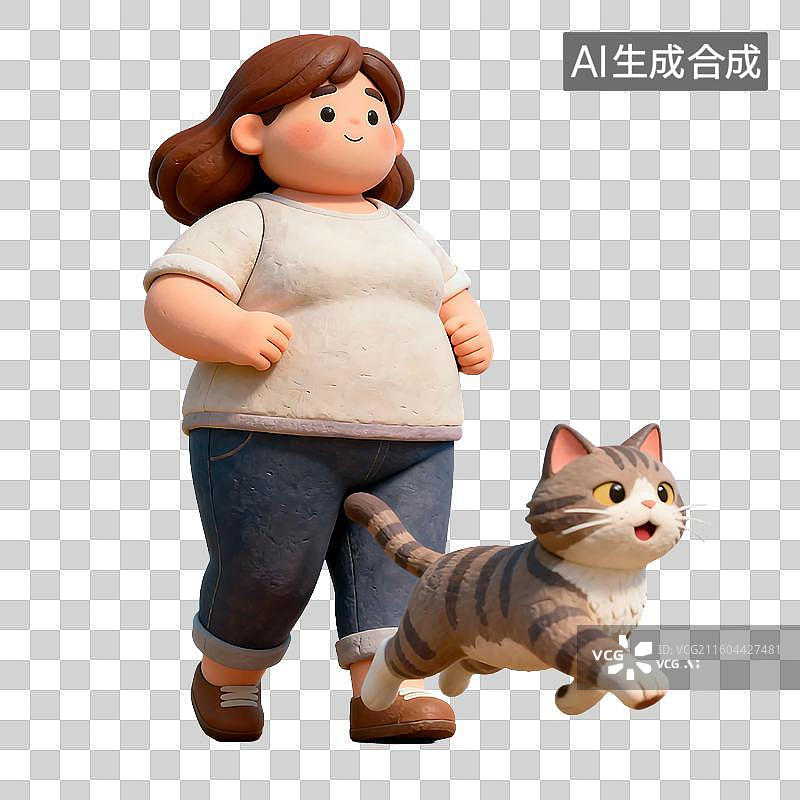 【AI数字艺术】3d电商风格时尚人物建模元素图片素材