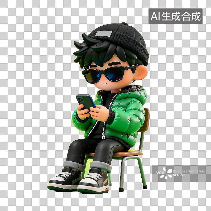 【AI数字艺术】3d电商风格时尚人物建模元素图片素材