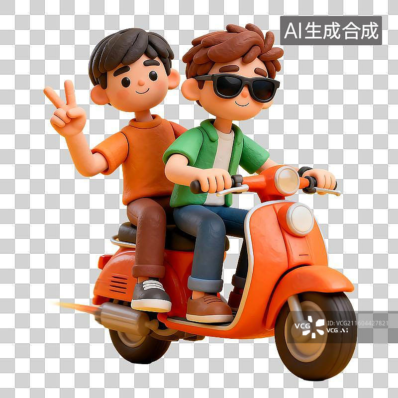 【AI数字艺术】3d电商风格时尚人物建模元素图片素材