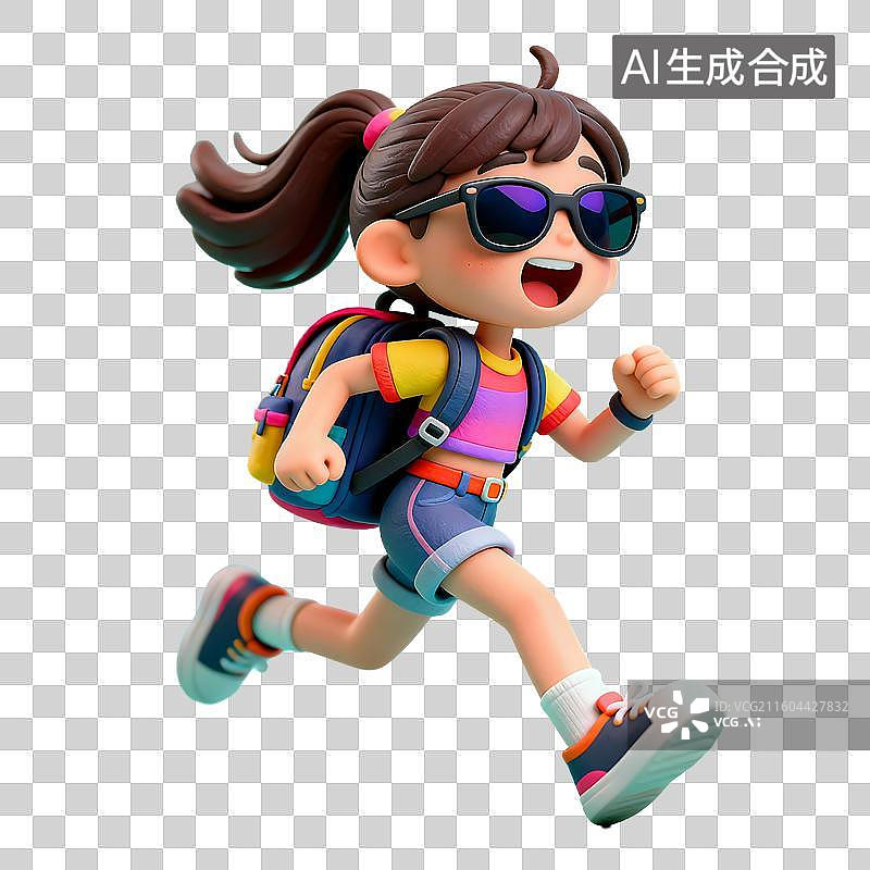 【AI数字艺术】3d电商风格时尚人物建模元素图片素材