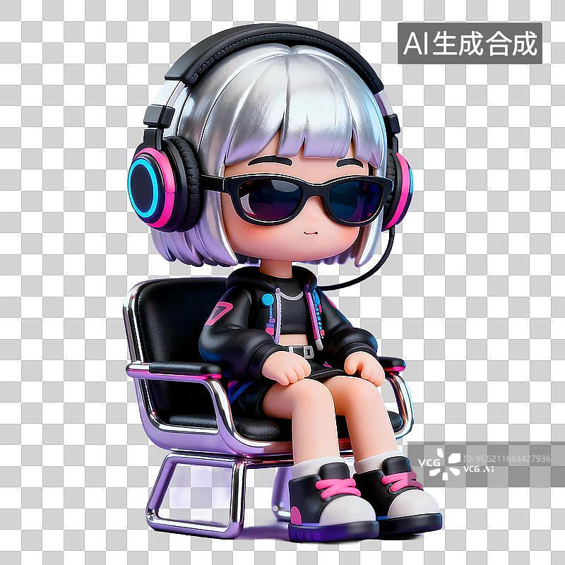 【AI数字艺术】3d电商风格时尚人物建模元素图片素材