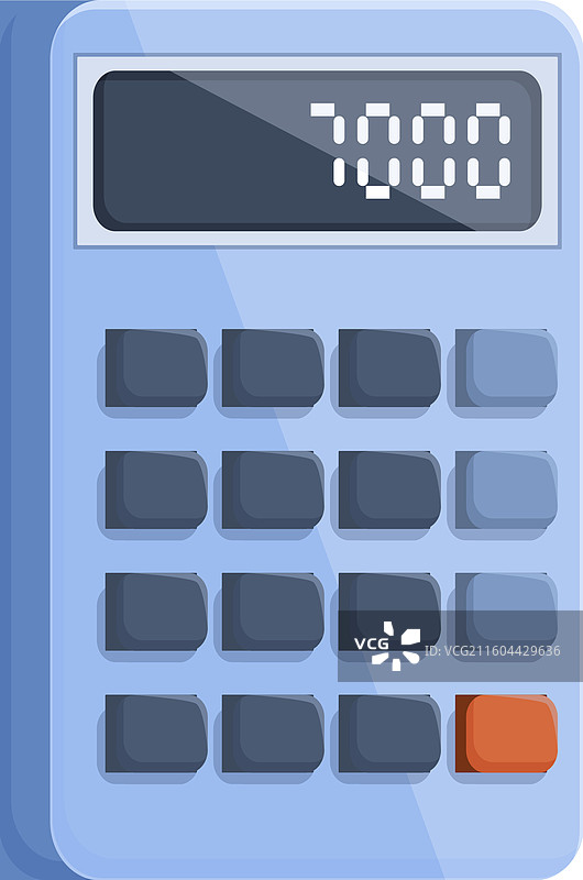 显示数字一千的蓝色计算器图片素材