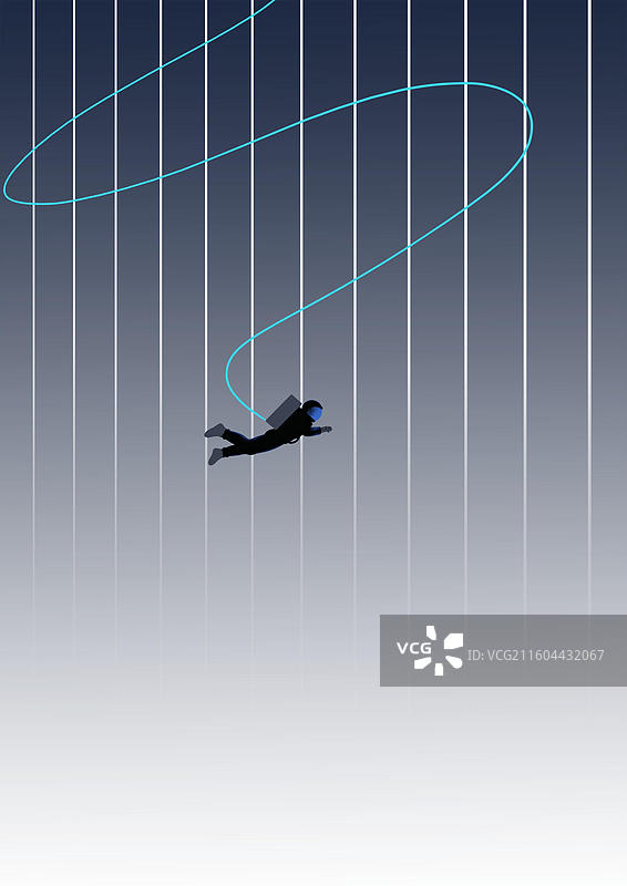 掉落时间空间宇宙外太空的黑洞科幻幻想想象力未来世界宇航员场景插画图片素材