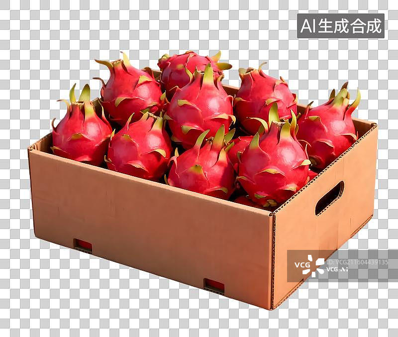 【AI数字艺术】新鲜红心火龙果特写图片素材