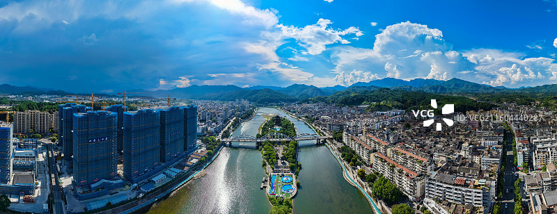 浙江省丽水市龙泉市，西街，留槎洲景区图片素材