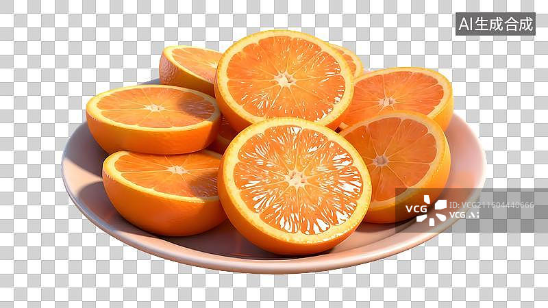 【AI数字艺术】新鲜的橙子图片素材