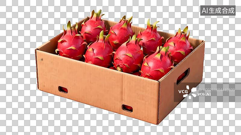 【AI数字艺术】新鲜红心火龙果特写图片素材