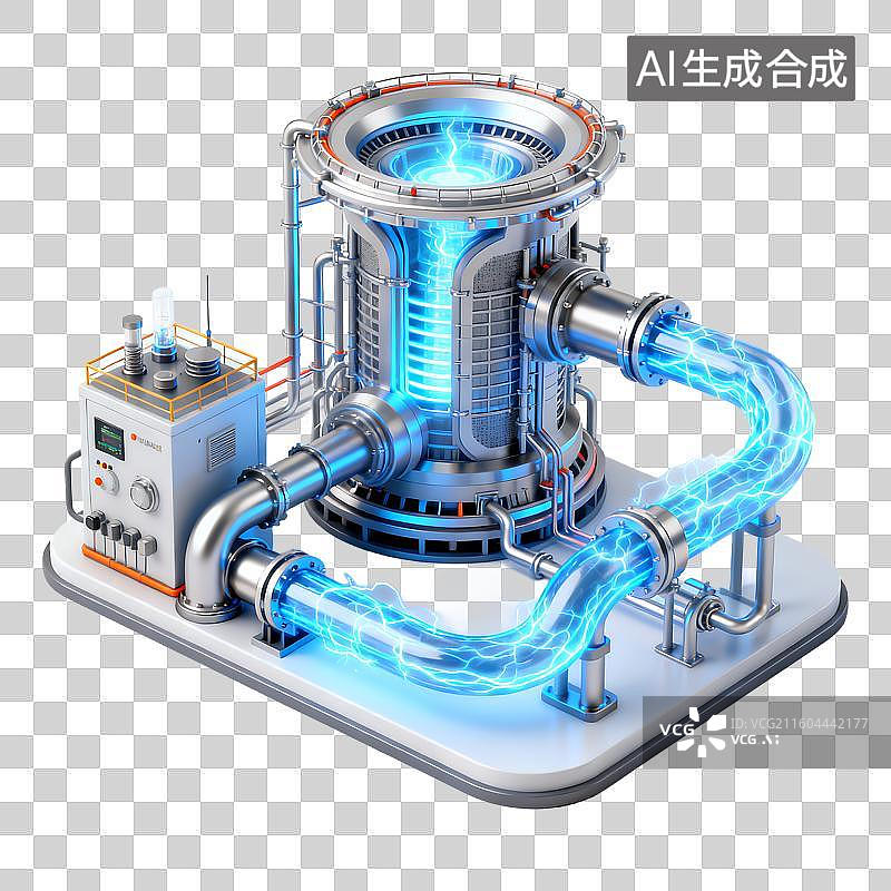 【AI数字艺术】先进核融合反应堆展示图片素材