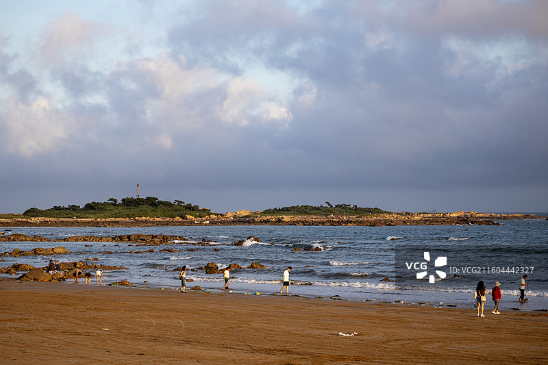 青岛西海岸连三岛沙滩图片素材