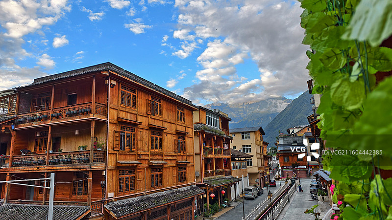 海螺沟磨西古镇图片素材